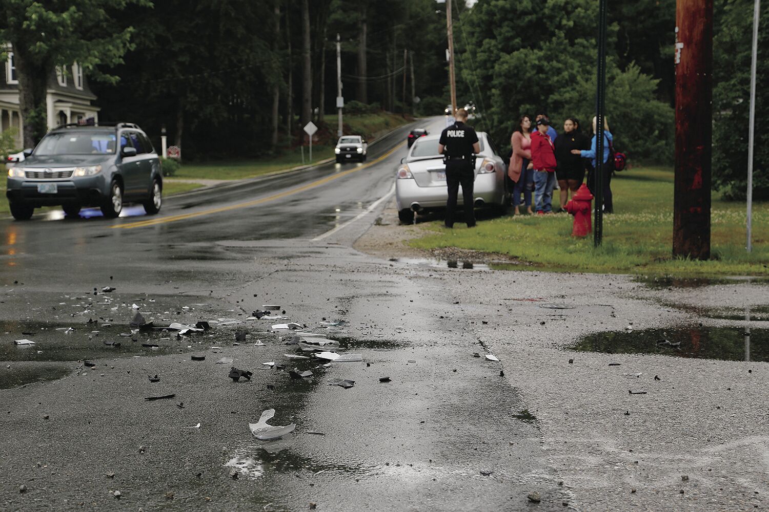07-03-21 Accident on Kearsarge fragments on road